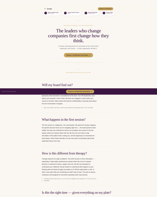 Ascend - Elite Executive Landing Page Template
