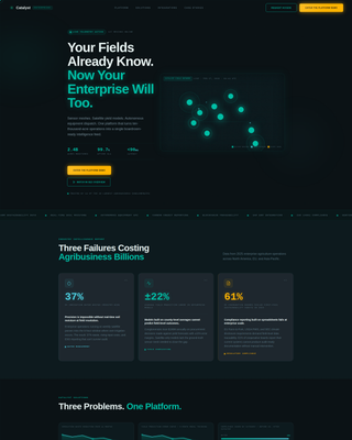 Catalyst - Precision Agtech Landing Page Template