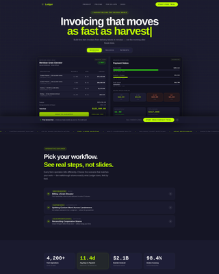 Ledger - Powerful Agriculture Landing Page Template
