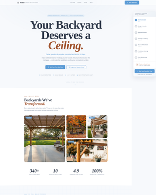 Arbor - Trusted Pergolabuilder Landing Page Template