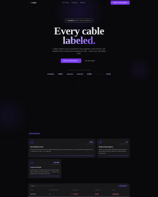 Ledger - Powerful Subscription Landing Page Template
