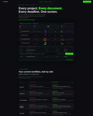 Architect - Powerful Project Management Landing Page Template