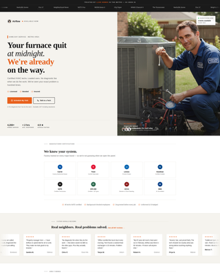Airflow - Trusted HVAC Landing Page Template