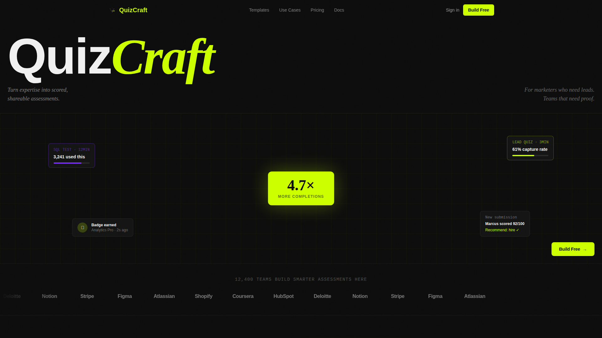 Assess - Powerful Quiz Builder Landing Page Template