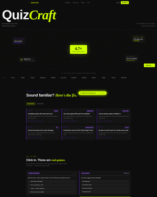 Assess - Powerful Quiz Builder Landing Page Template