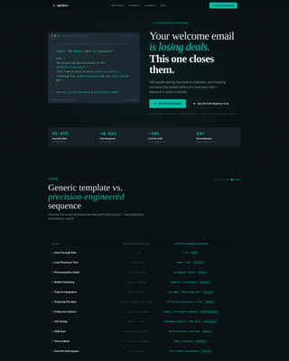 Ignition - High-Converting Dealership Landing Page Template