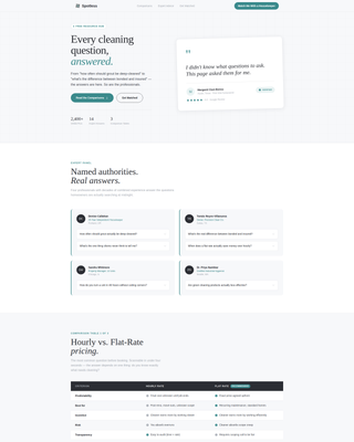 Spotless - Precision Housekeeper Landing Page Template