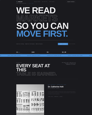 Analyst - Precision Intelligence Landing Page Template
