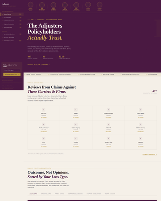 Adjuster - Trusted Insurance Landing Page Template