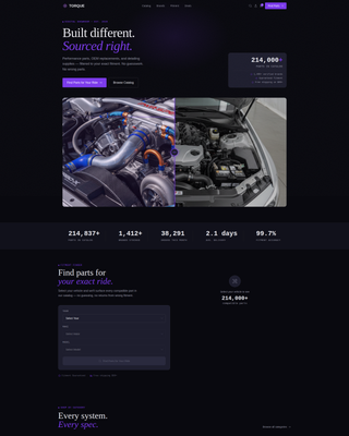 Elite Automotive Landing Page Template