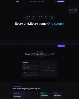 Allocate - Powerful Automotive Order Management Landing Page Template