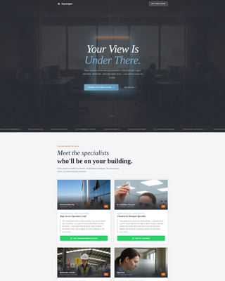 Squeegee - Spotless Facadecleaning Landing Page Template