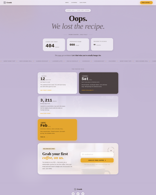 Crumb - Glassmorphic Bakery Landing Page Template