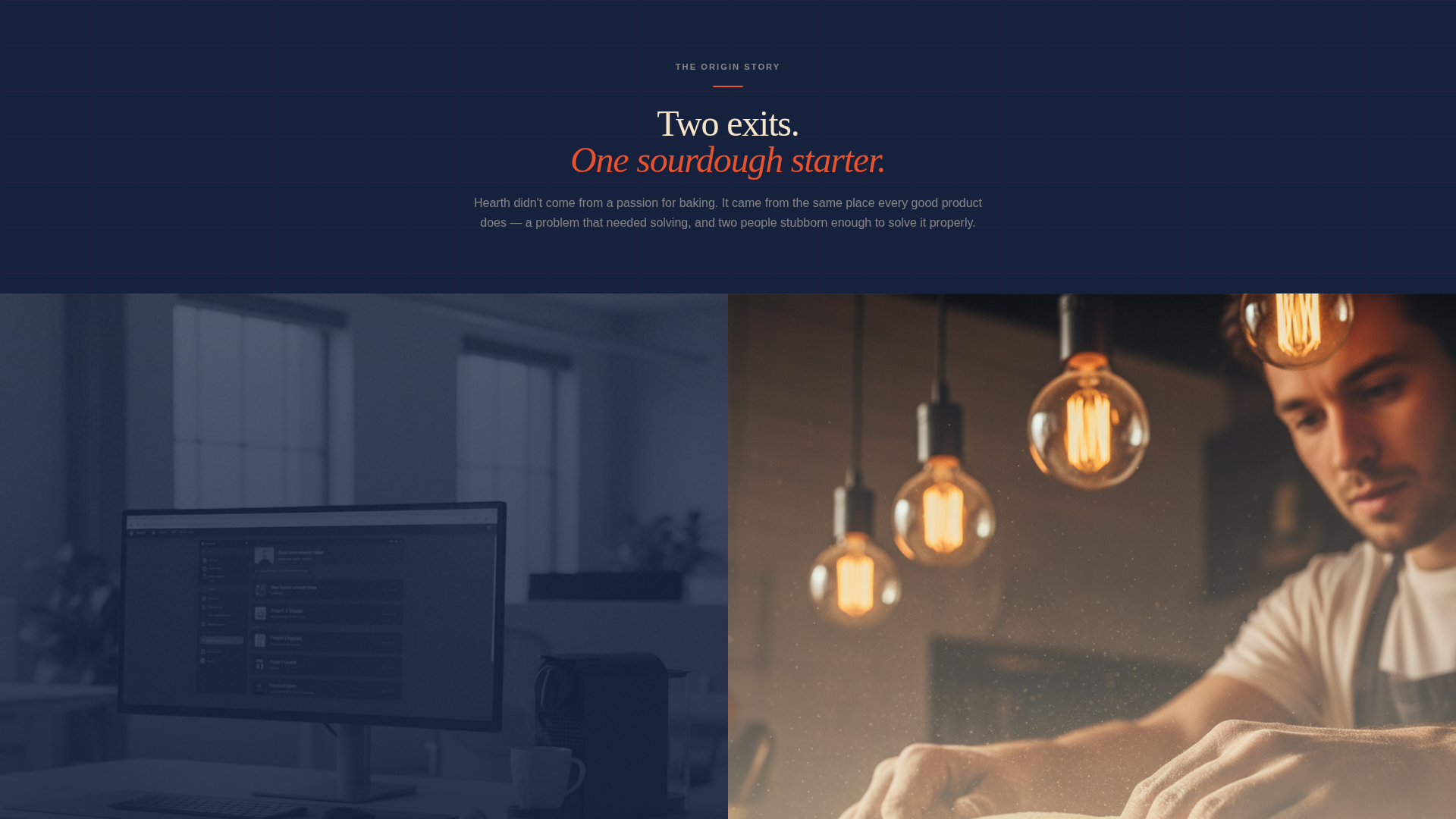 Artisan Bakery Landing Page Template | Split Screen
