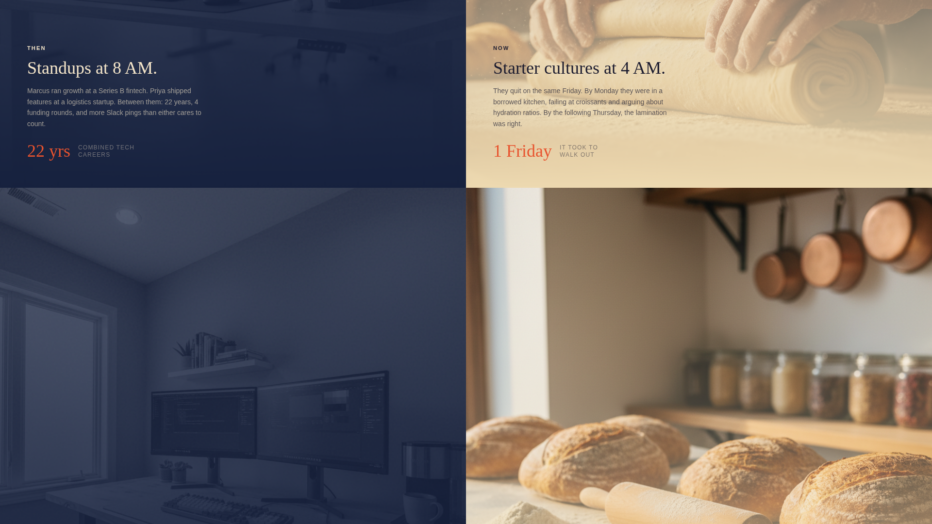 Artisan Bakery Landing Page Template | Split Screen