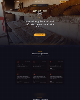 Crumb - Artisan Bakery Landing Page Template
