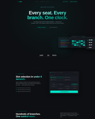Ledger - Precision Banking Landing Page Template