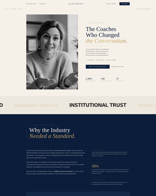 Attest - Authoritative Coaching Landing Page Template