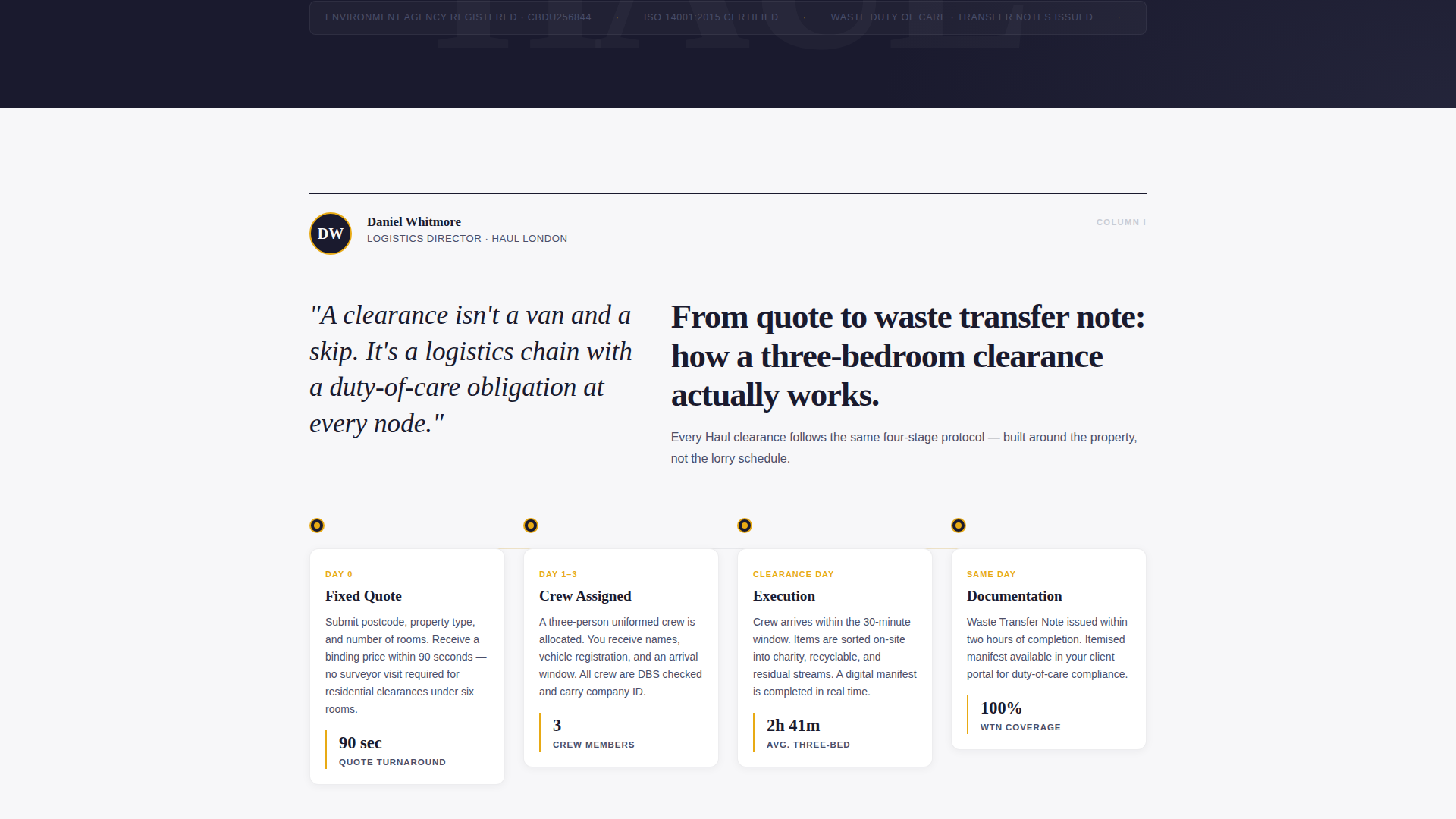 Precision Clearance | Free Website Template | Rocket