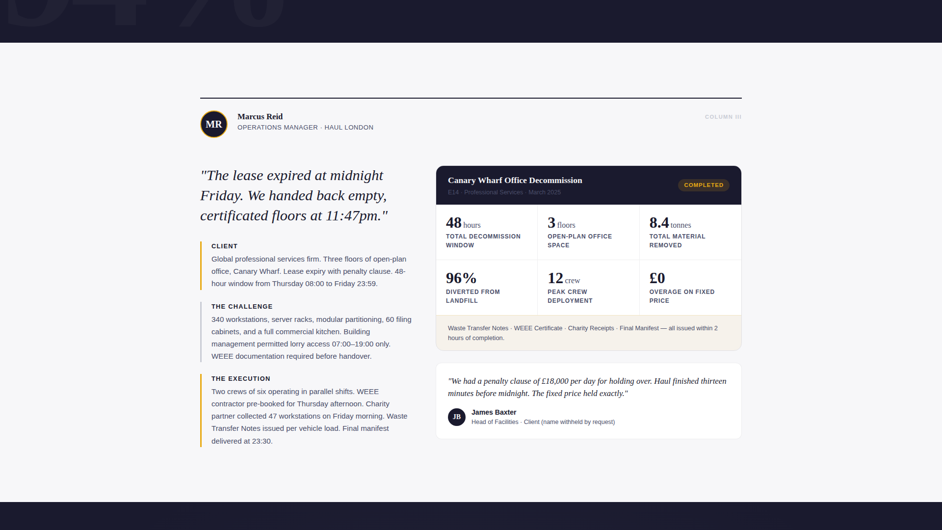 Precision Clearance | Free Website Template | Rocket