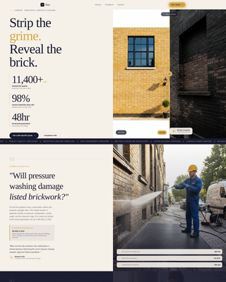Blast — Trusted Exterior Cleaning Landing Page Template