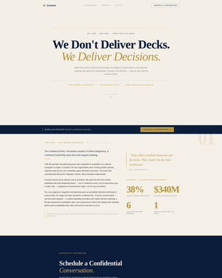 Consulting & Advisory Portfolio Website Template
