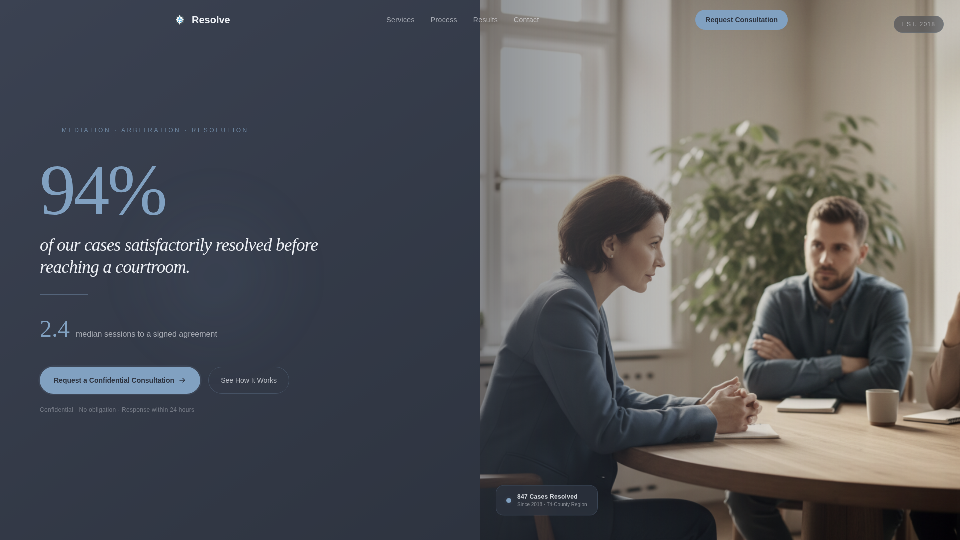 Accord — Certified Dispute Resolution Landing Page Template