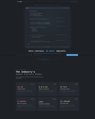 Ledger - Transparent Blockchain Landing Page Template