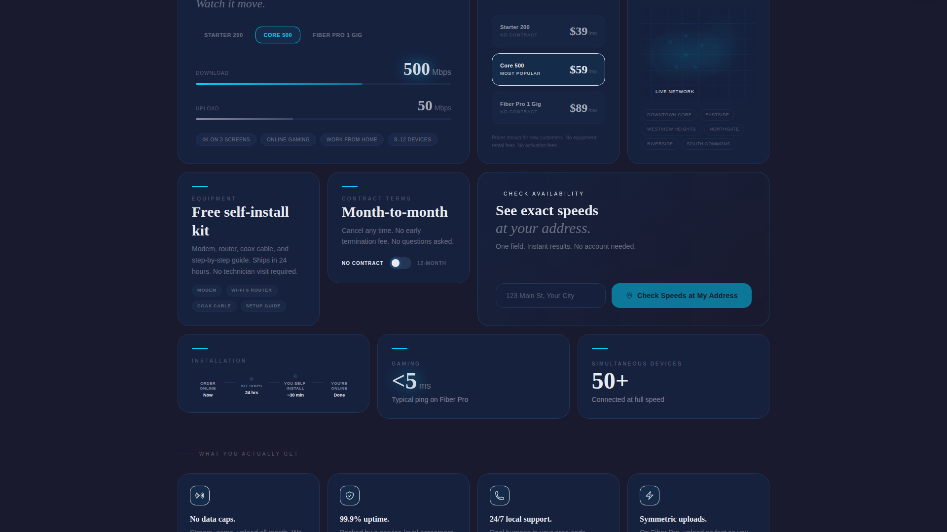 Connect - Reliable Internet Landing Page Template