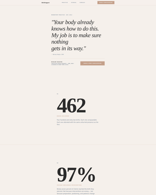 Birthwork - Authoritative Midwife Landing Page Template