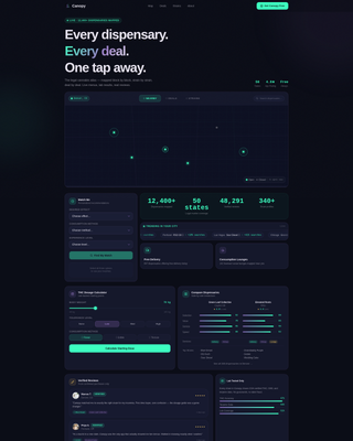 Cannabis Digital Presence Cost Calculator Website Template