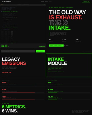 Decarbonize - Brutalist Cleantech Landing Page Template