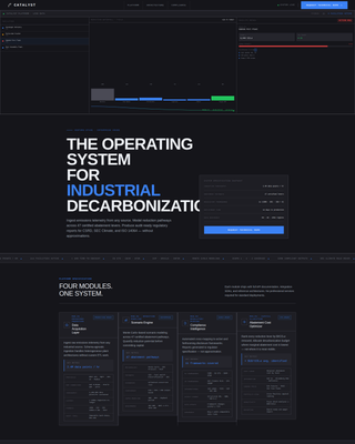 Catalyst - Precision Decarbonization Landing Page Template