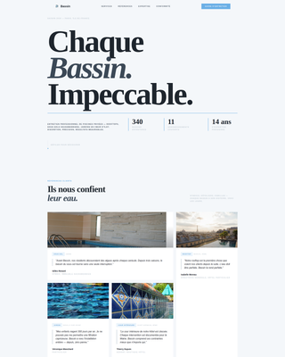 Bassin - Impeccable Poolcleaning Landing Page Template