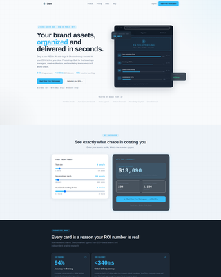 Assetflow - Powerful DAM Landing Page Template