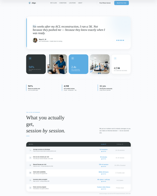 Align - Precise Physicaltherapy Landing Page Template