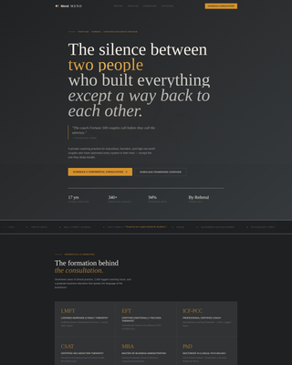 Confidential Relationship Coaching Landing Page Template