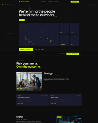 Elite Consulting Firm Talent Recruitment Website Template