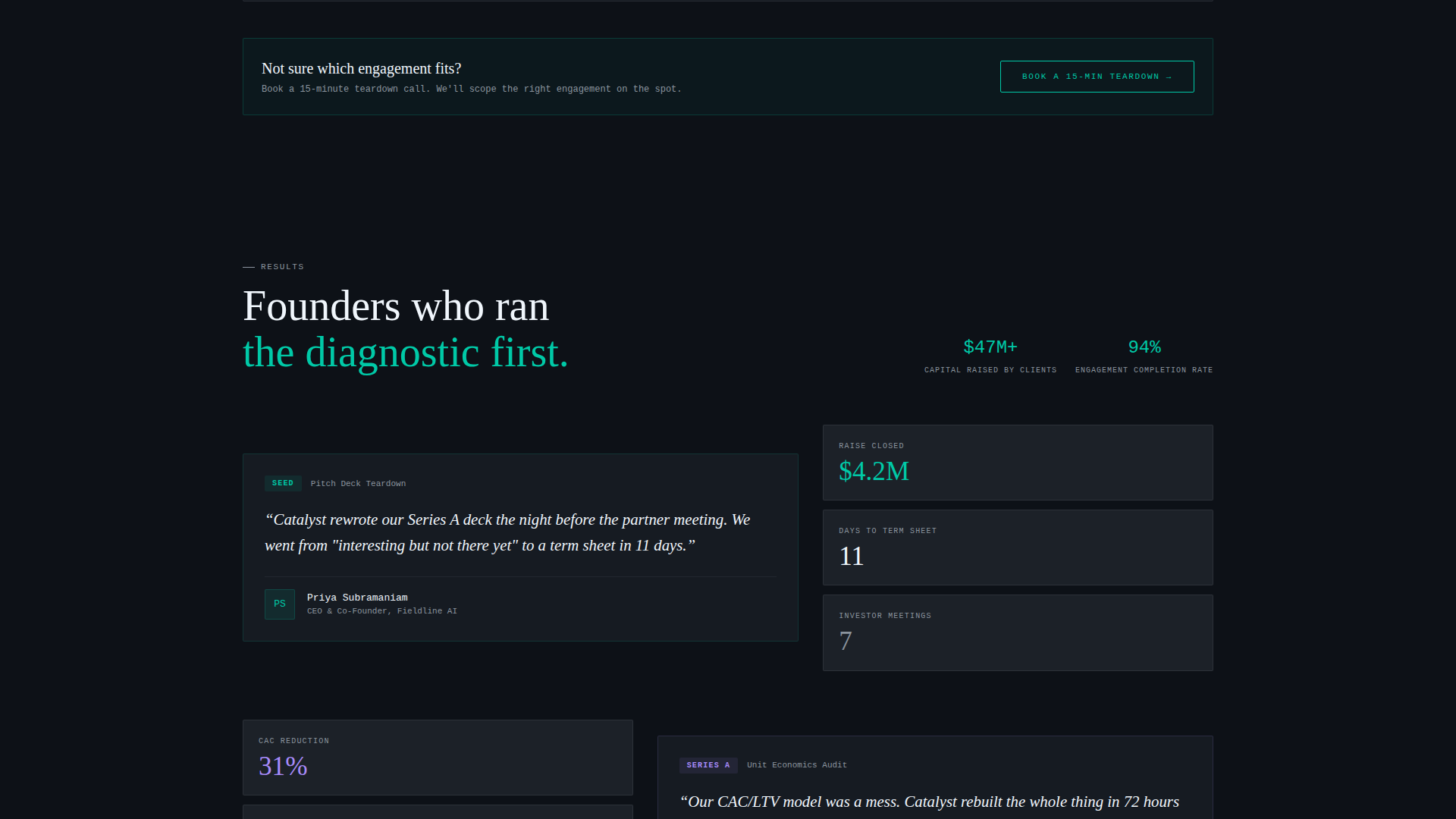 High-Velocity Consulting Runway Calculator Website Template