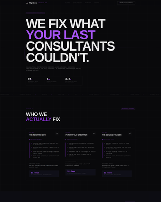 Aligncore - Ruthless Consulting Landing Page Template