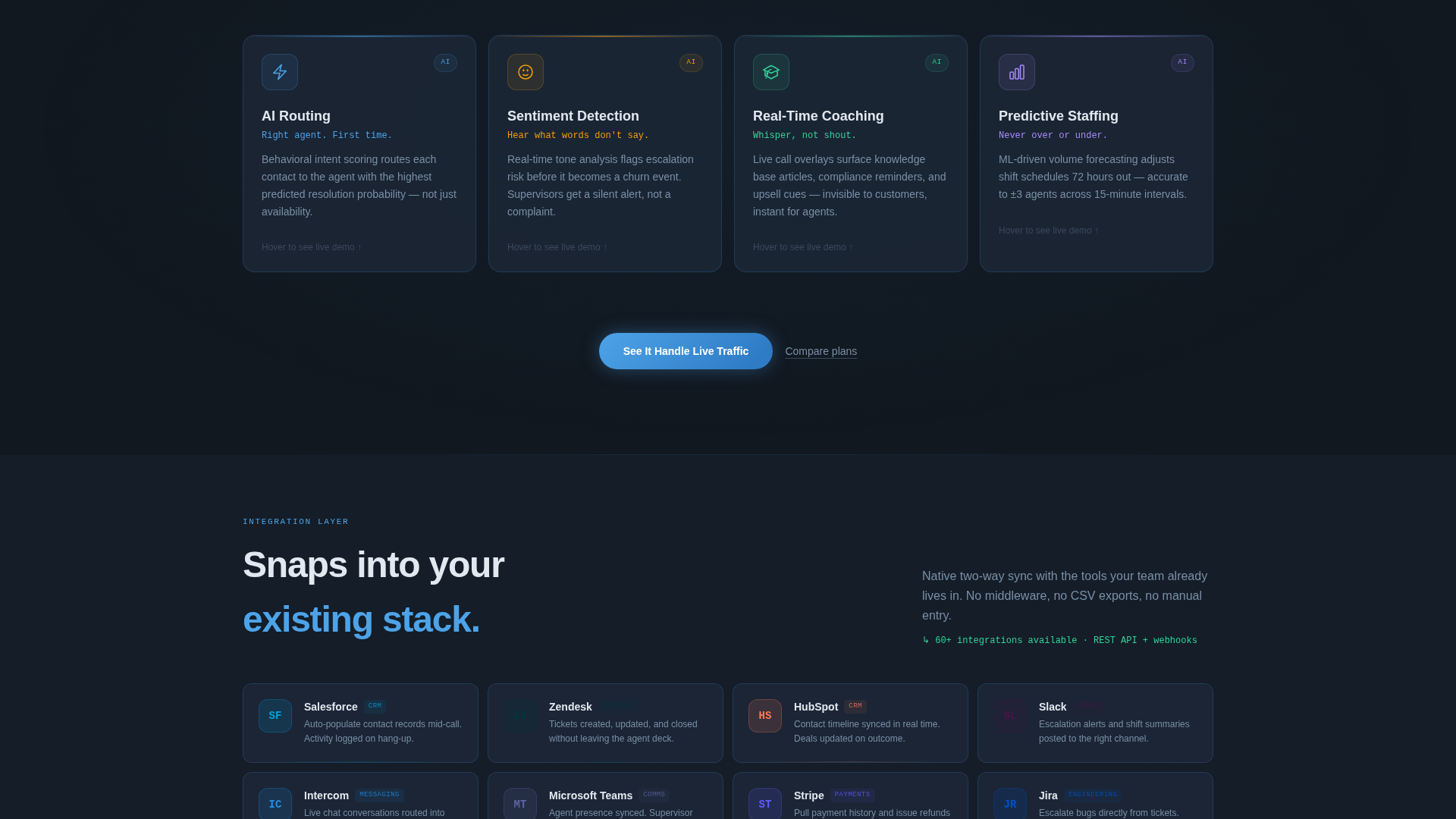 Dispatch - Unified Contact Center Landing Page Template