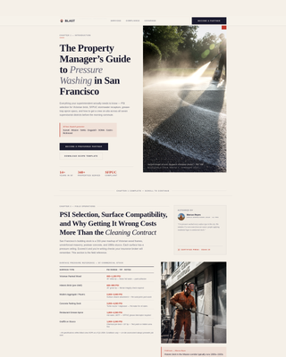 Blast — Insured Power Cleaning Landing Page Template