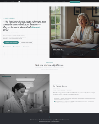 Advocate - Trusted Eldercare Landing Page Template