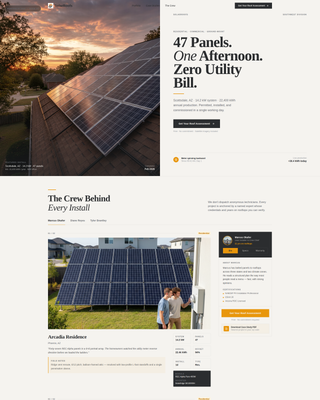 Array - Editorial Solar Landing Page Template