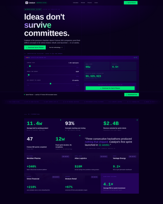 Catalyst - High-Velocity Innovation Landing Page Template