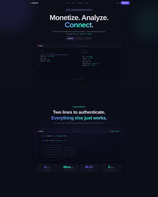 Endpoint - Powerful Creator Economy Landing Page Template