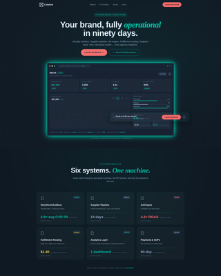 Catalyst - Powerful D2C Landing Page Template
