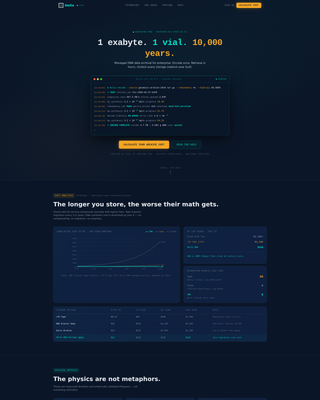 Helix - Cutting-Edge DNA Storage Landing Page Template