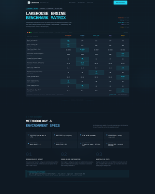 Lakehouse - Authoritative Benchmarking Landing Page Template