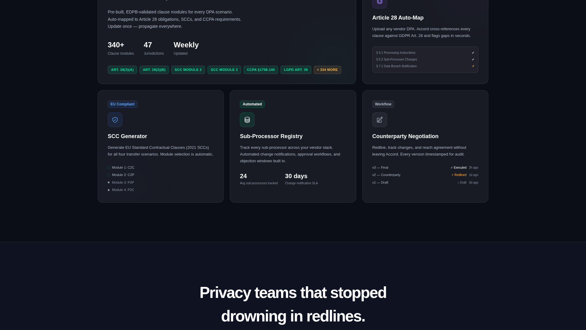 Accord - Automated Compliance Landing Page Template